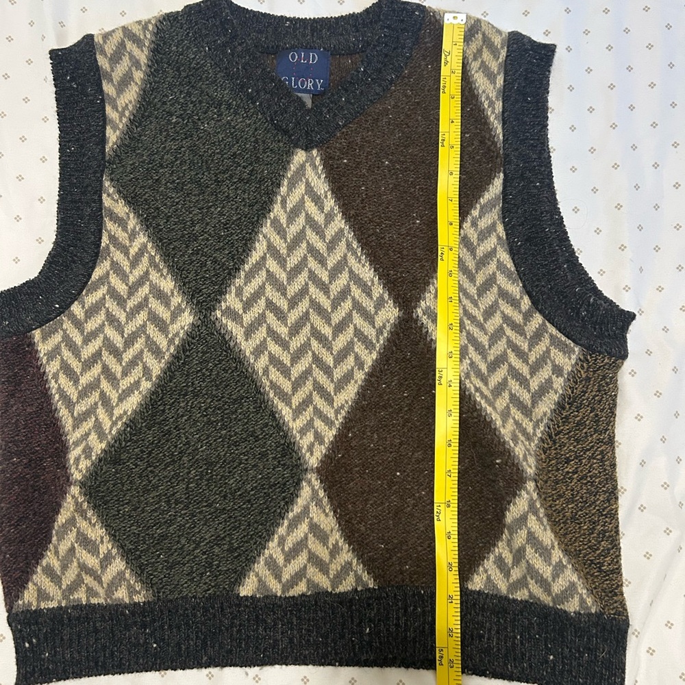 Old Glory Wool Blend Sweater vest v-neck wool blend